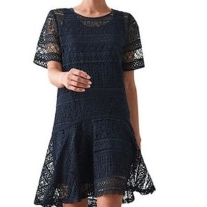 REISS Linda Eyelet Dress